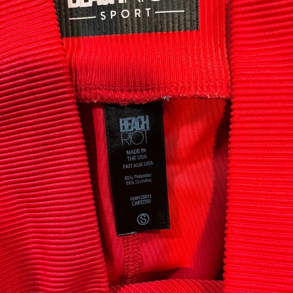 Beach Riot Cara Rib Legging Red High-Rise Ribbed Size Small - Picture 9 of 10